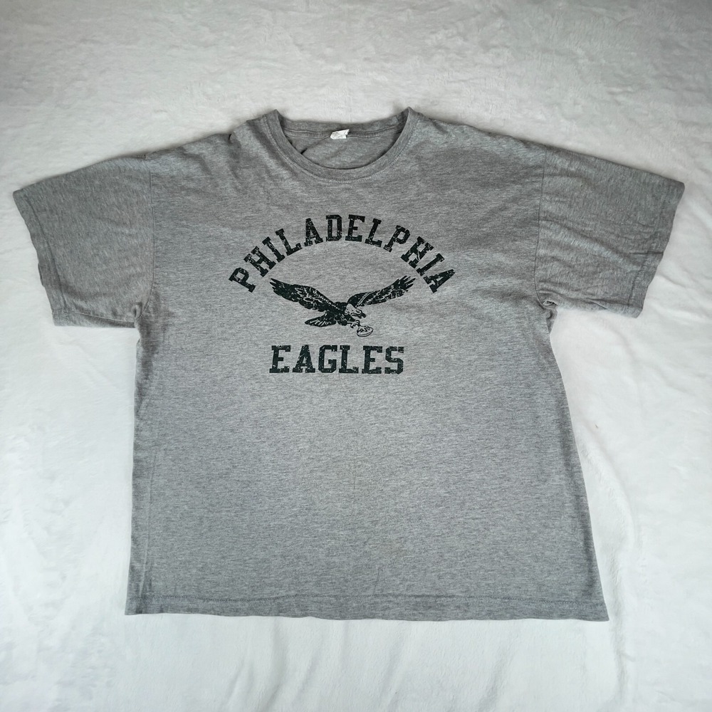 Philadelphia Eagles Shirt Mens XL Gray NFL Short Sleeve Tee Wentz 11 Bird Logo‎